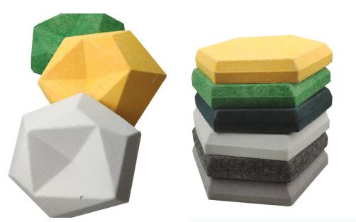 Leeyin 3D Hexagon Polyester Fiber Tiles